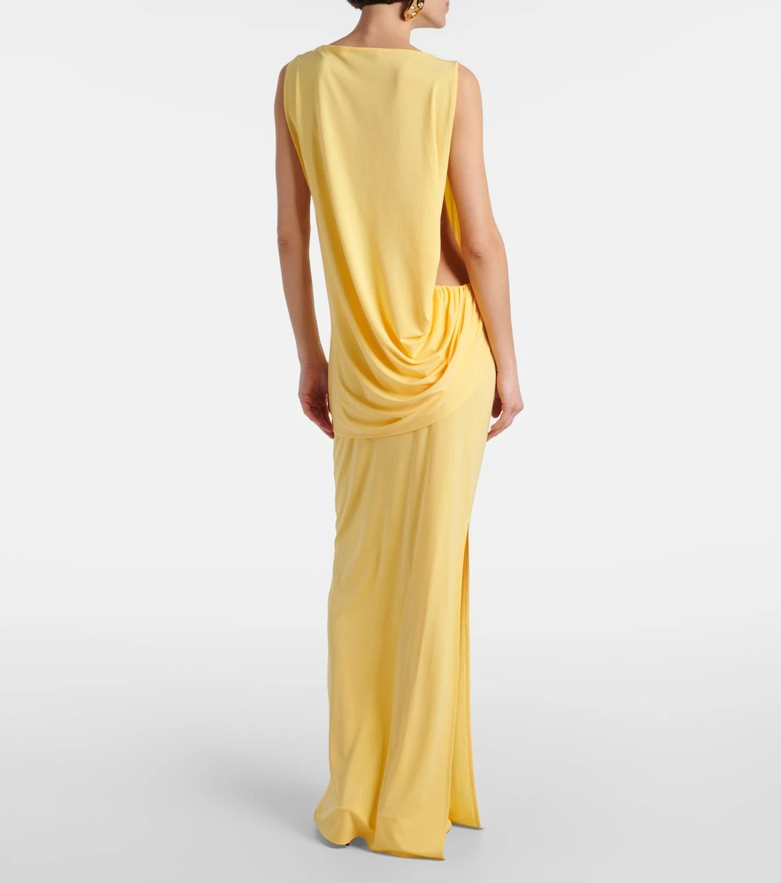 Jacquemus - Peplo jersey maxi dress