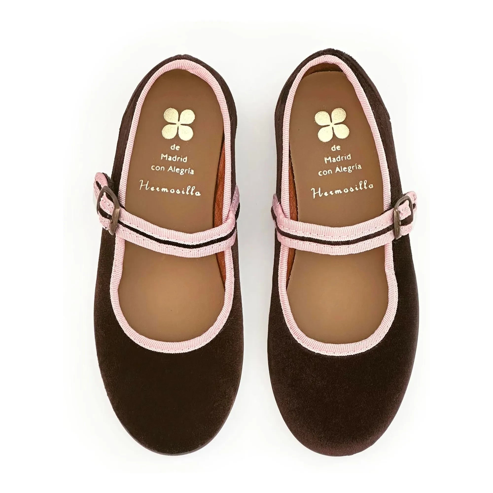 Hermosilla - León Velvet ballerinas | Chocolate