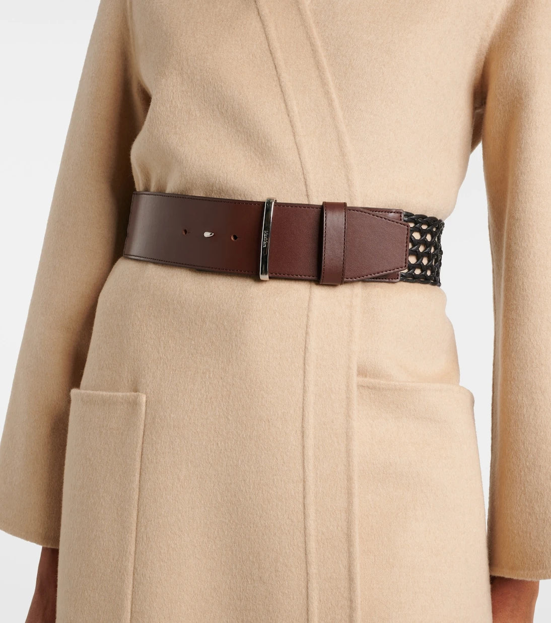 Max Mara - Leather and canvas belt