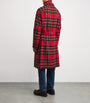 Polo Ralph Lauren Red Wool Tweed Plaid Balmacaan Coat