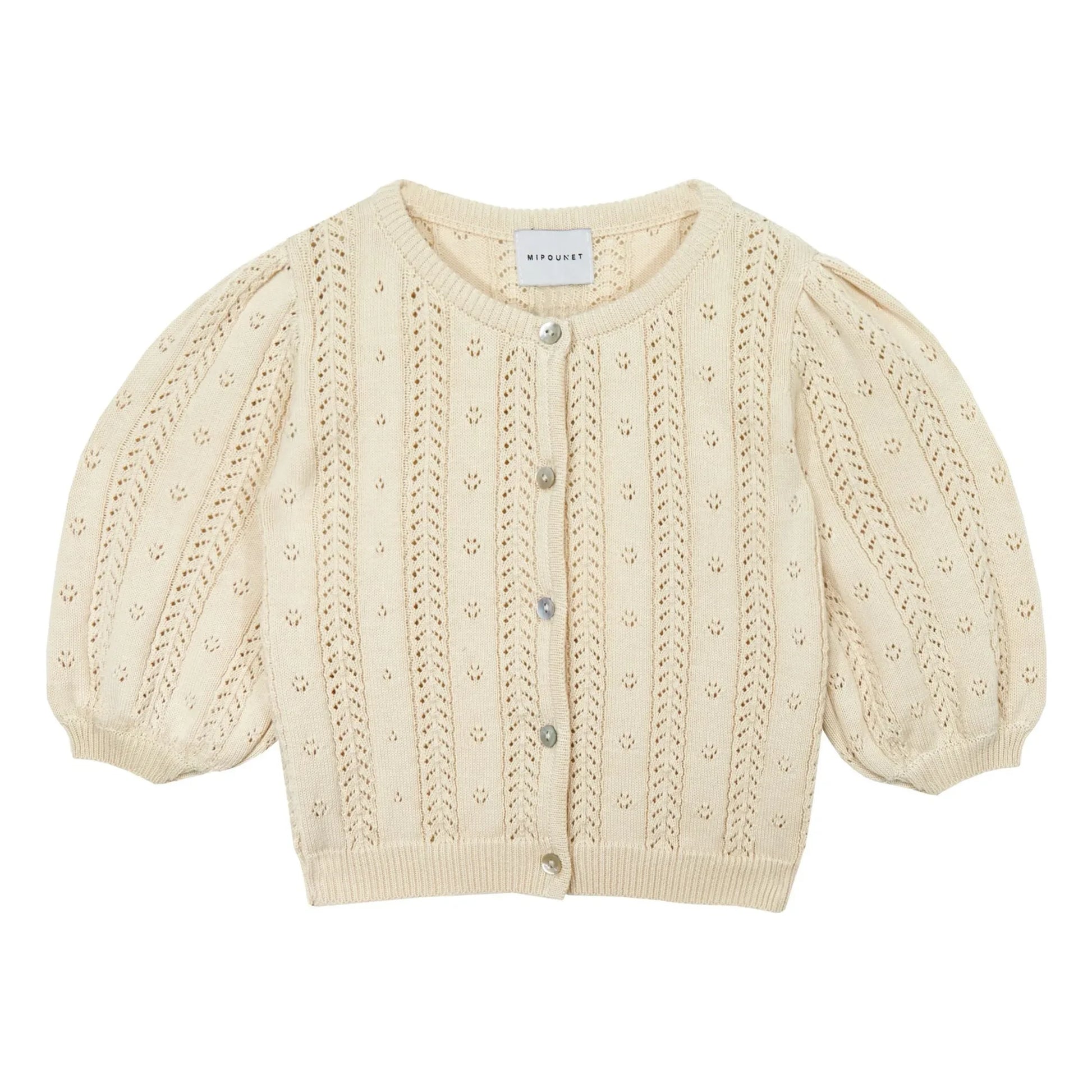 Mipounet - Nilda Crochet Cardigan | Ecru