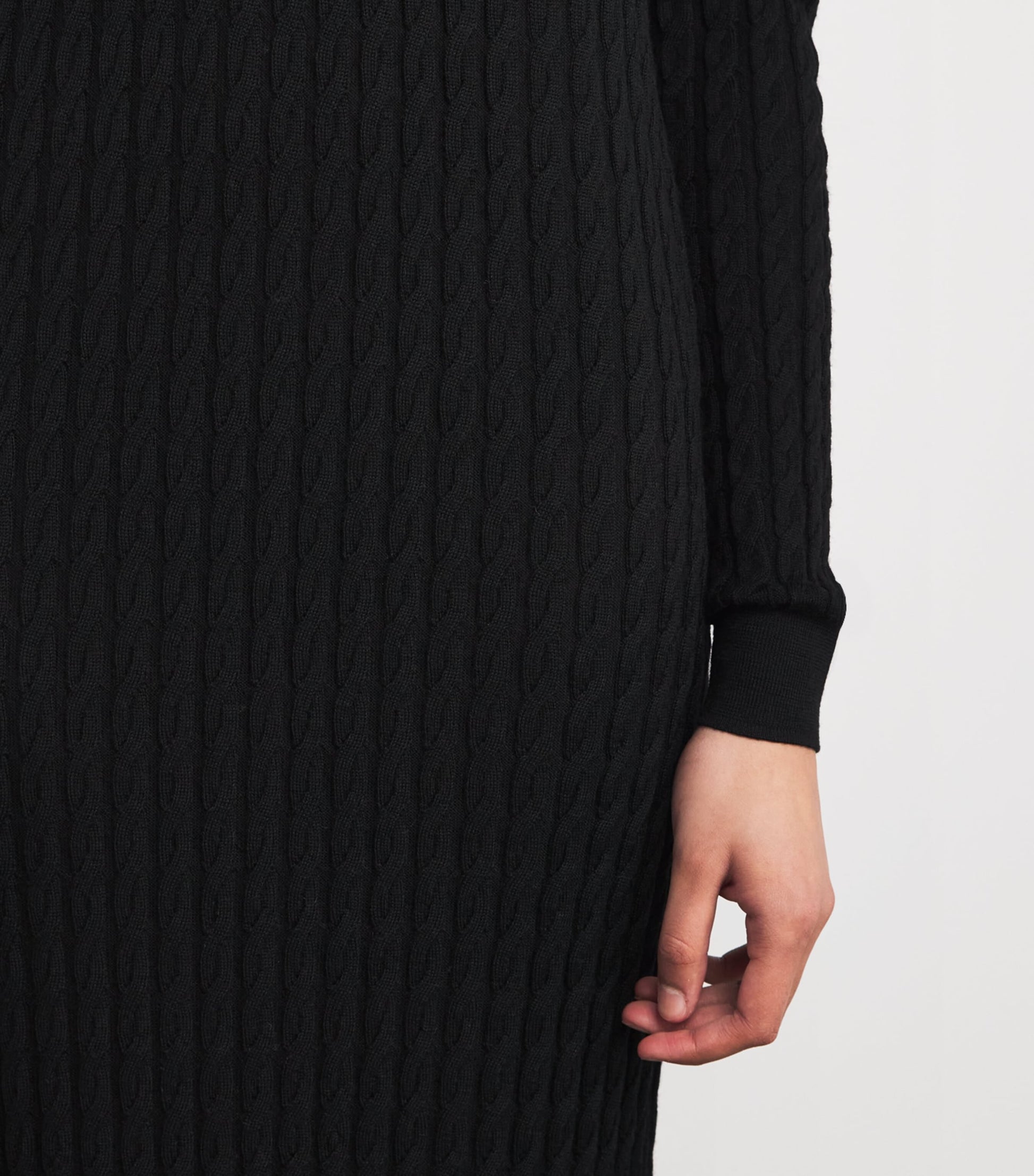 Wool Maxi Dress BLACK 001