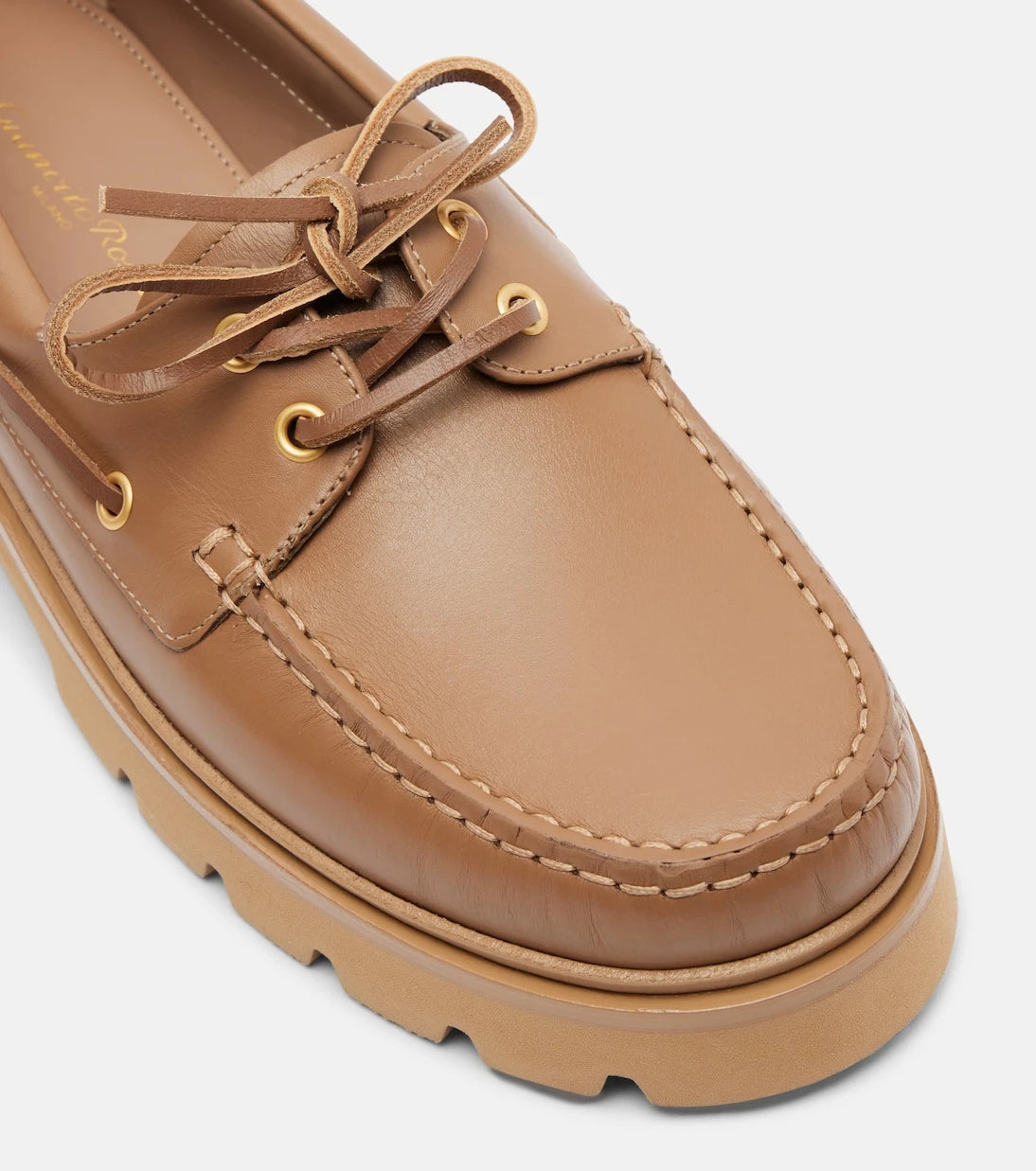 Gianvito Rossi - Olonne leather boat shoes