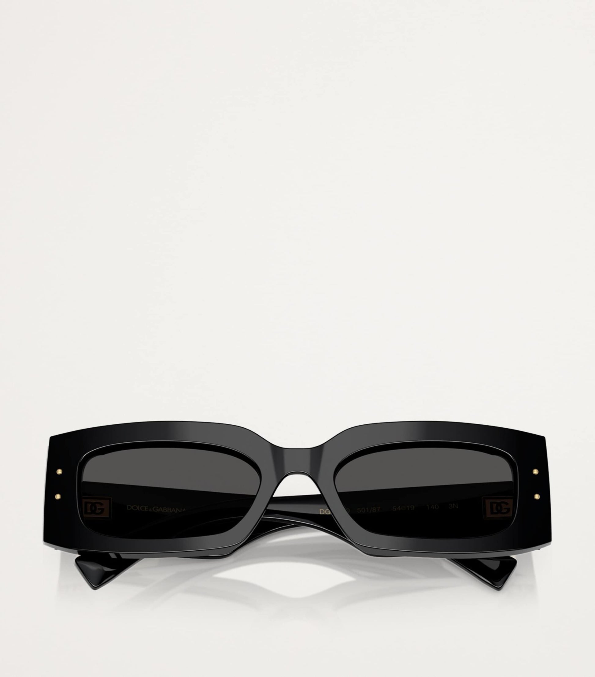 Black Acetate Rectangular Sunglasses