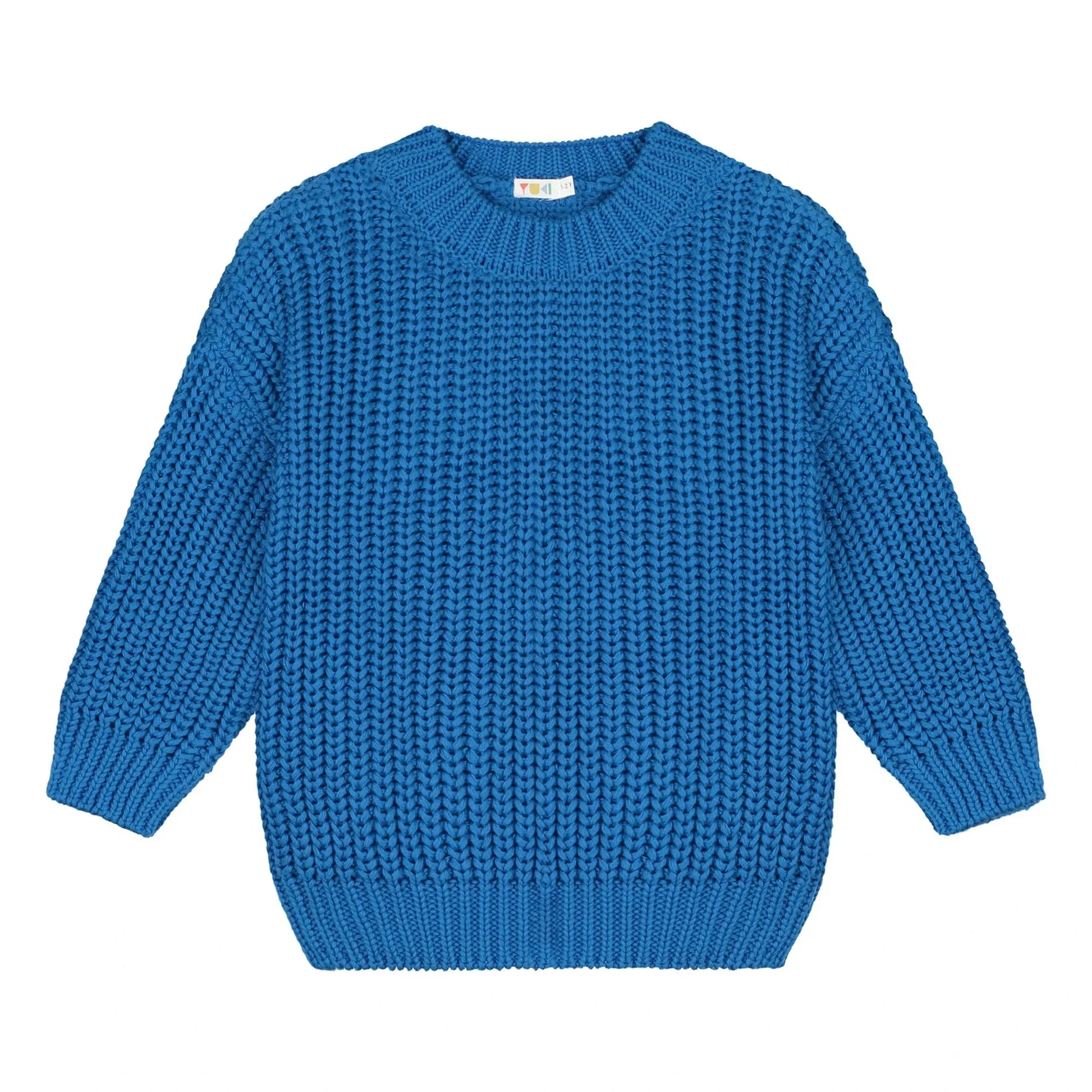 Yuki - Organic Cotton Chunky Sweater | Royal blue