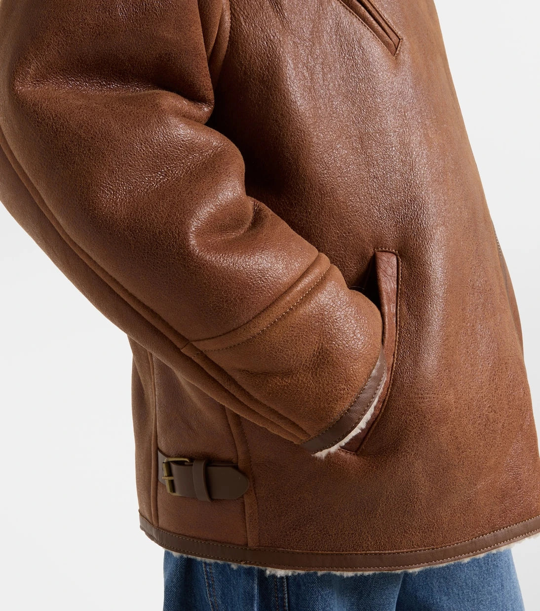 Isabel Marant - Adelina shearling-trimmed leather jacket