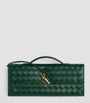 Bottega Veneta Green Small Leather Top-Handle Clutch Bag