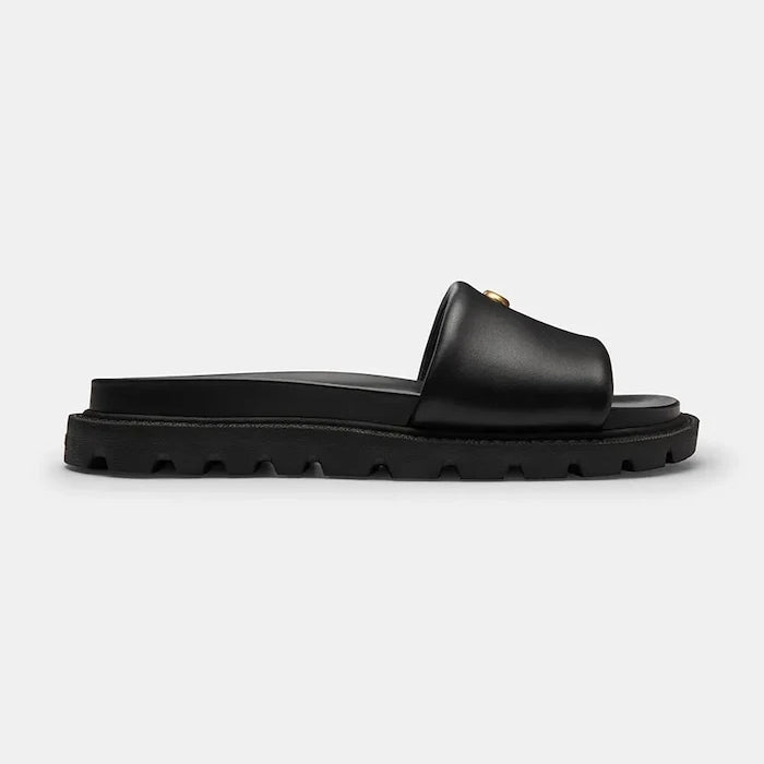 Coach Brynn Leather Slide Sandal Kadın Deri Düz Taban Terlik