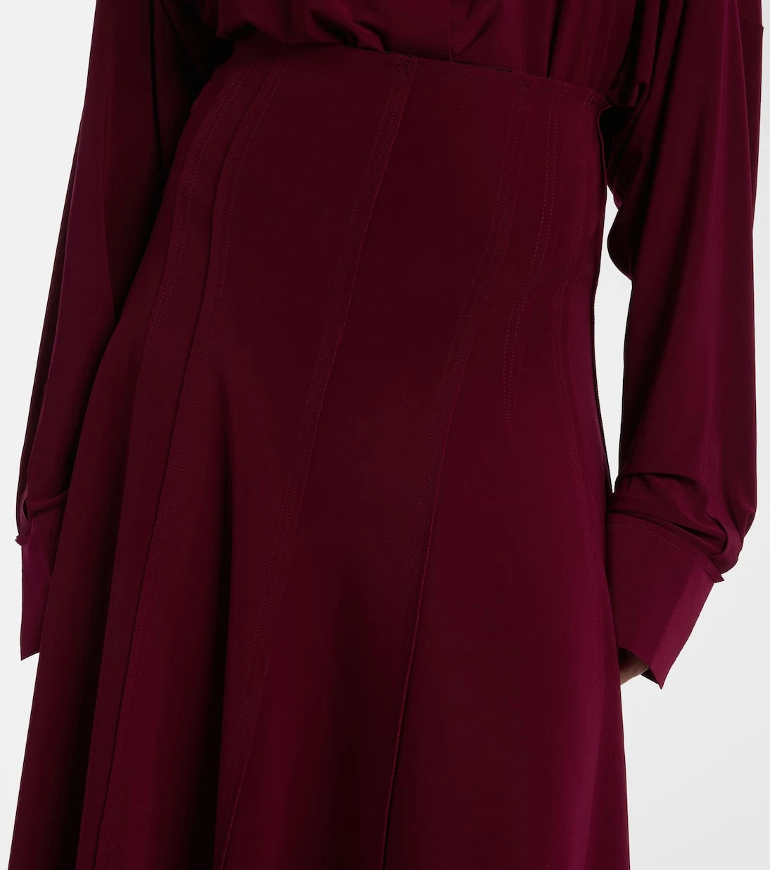 Norma Kamali - High-rise midi skirt