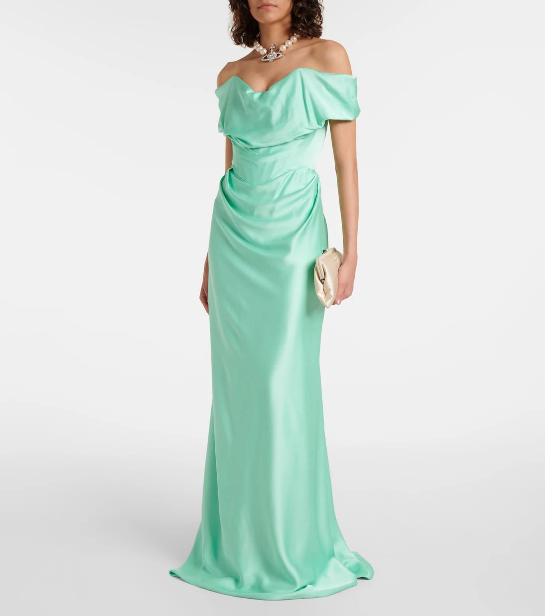 Vivienne Westwood - Nova Cocotte satin corset gown