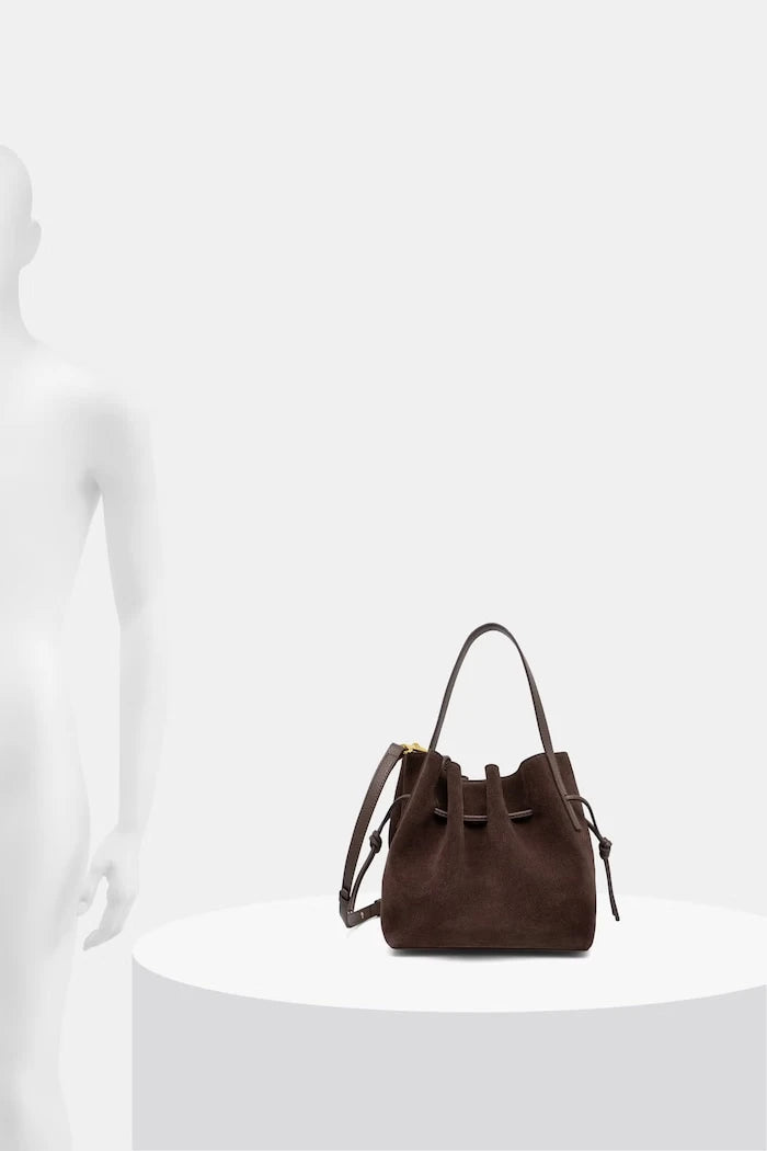 Yuzefi чанта crossbody дамска от кожа MINI SCALLOP