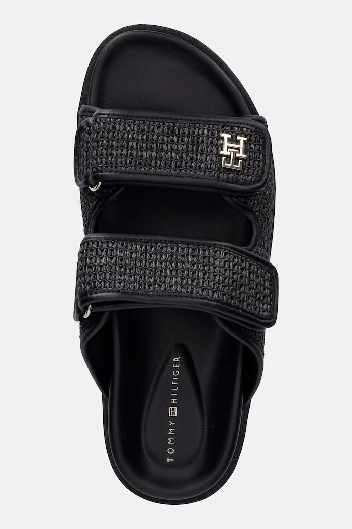 Tommy Hilfiger чехли дамски DOUBLE STRAP RAFFIA SANDAL