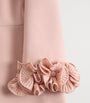Valentino Pink Wool-Silk Floral-Sleeve Midi Dress
