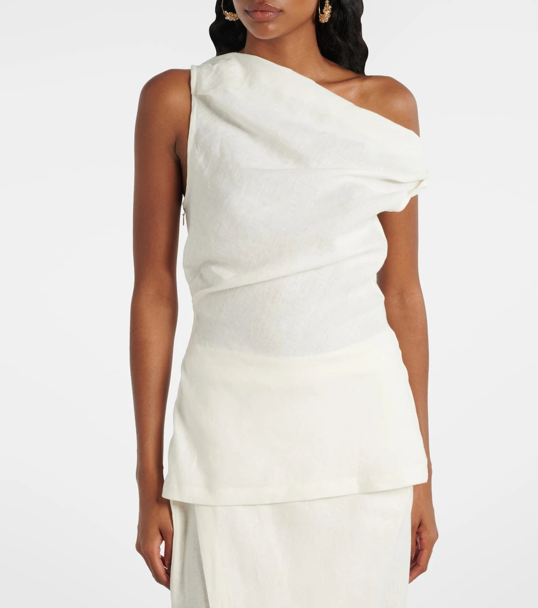 Faithfull - Suis asymmetric linen top