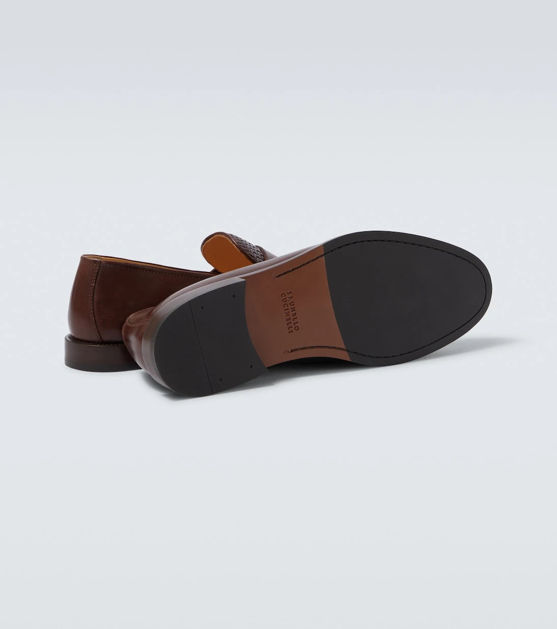Brunello Cucinelli - Woven leather penny loafers