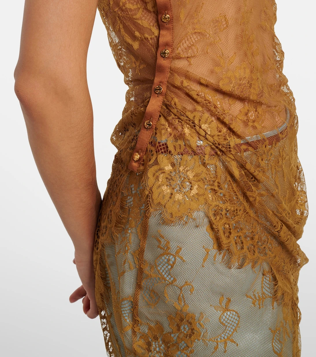 Jacques Wei - Silk-trimmed lace top