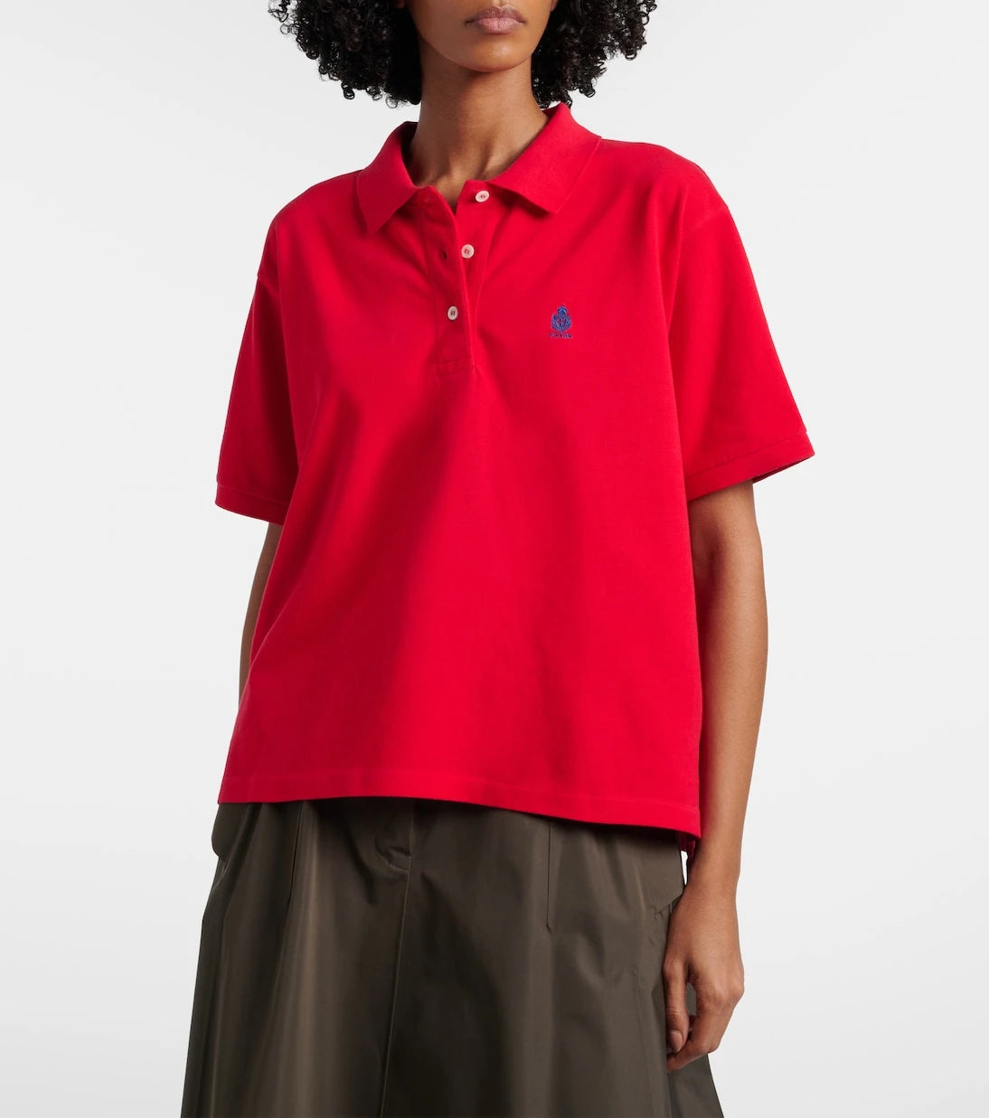 Prada - Logo cotton piqué polo shirt