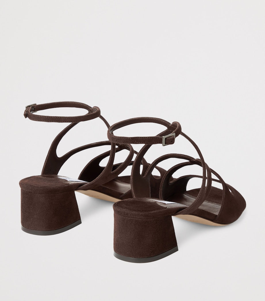 Jimmy Choo Brown Azilia 45 Suede Heeled Sandals
