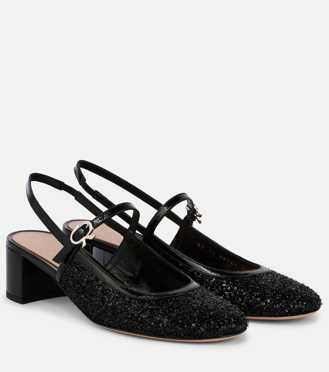 Gianvito Rossi - Leather-trimmed slingback pumps