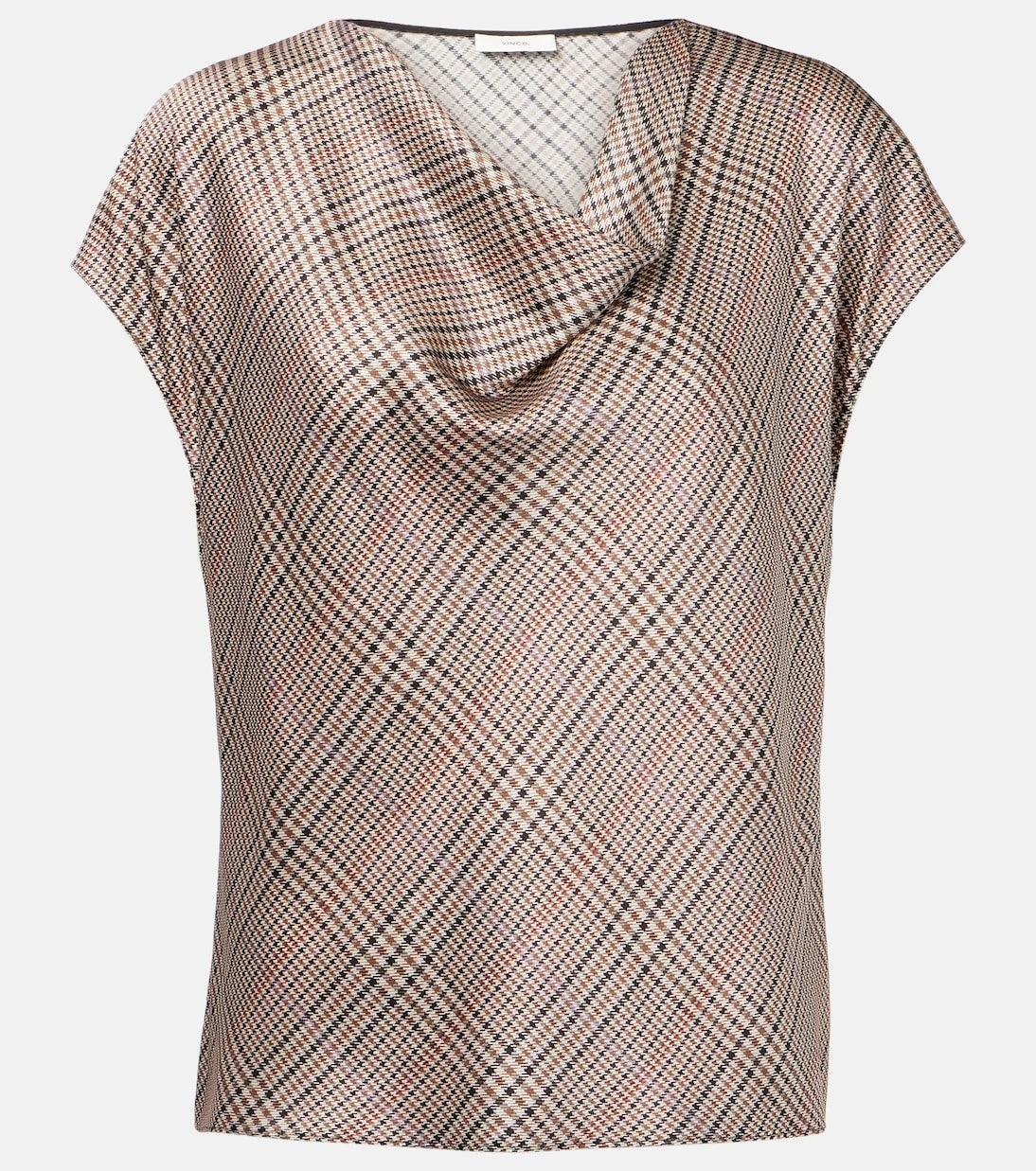 Vince - Houndstooth silk top