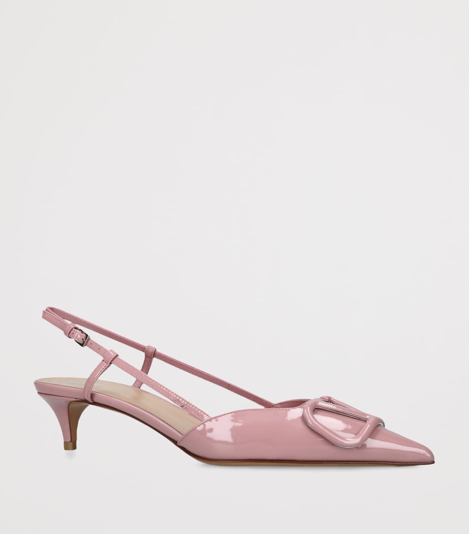 Valentino Garavani Pink VLOGO Slingback Pumps 40