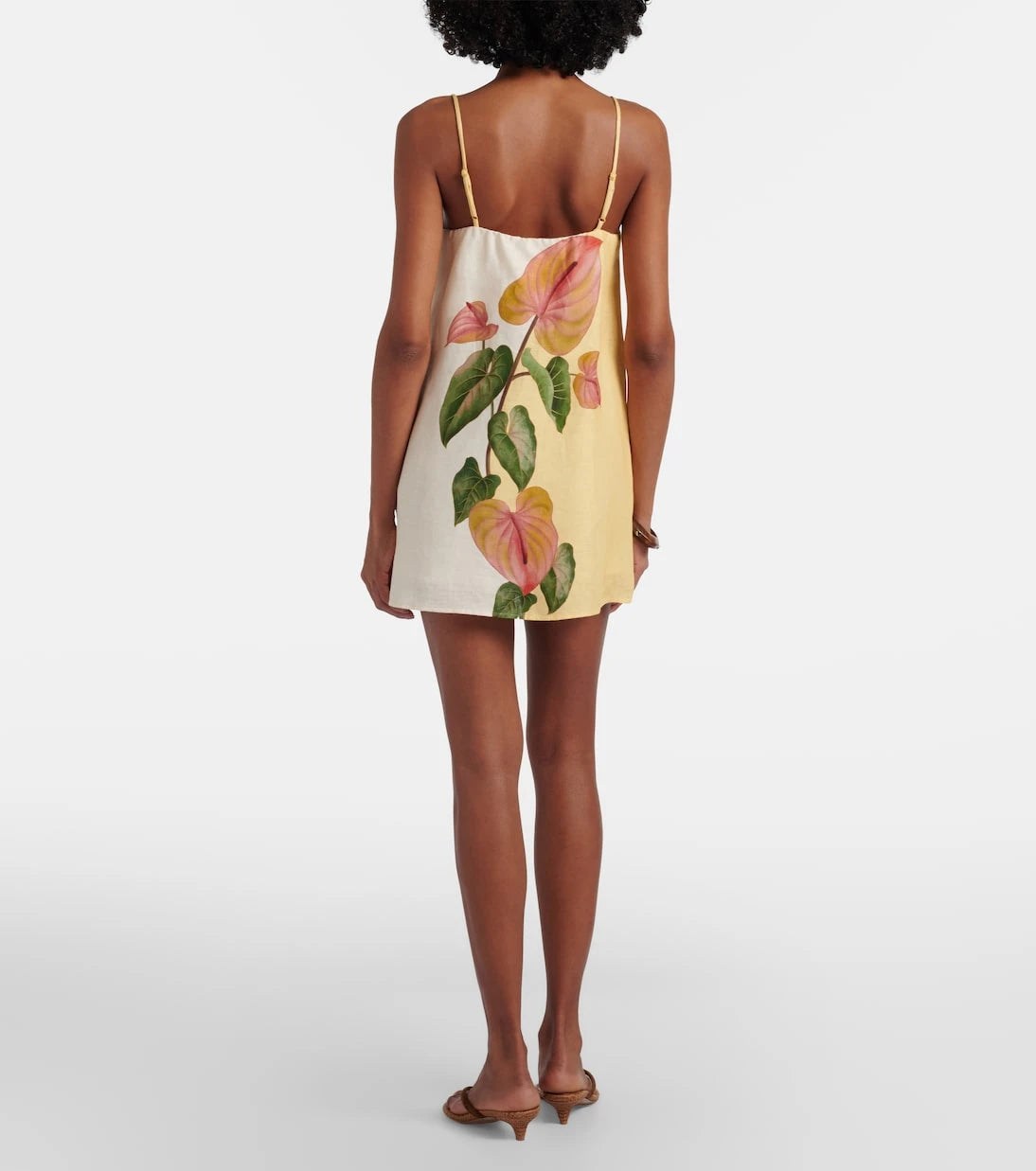 Farm Rio - Anturium Golden linen minidress