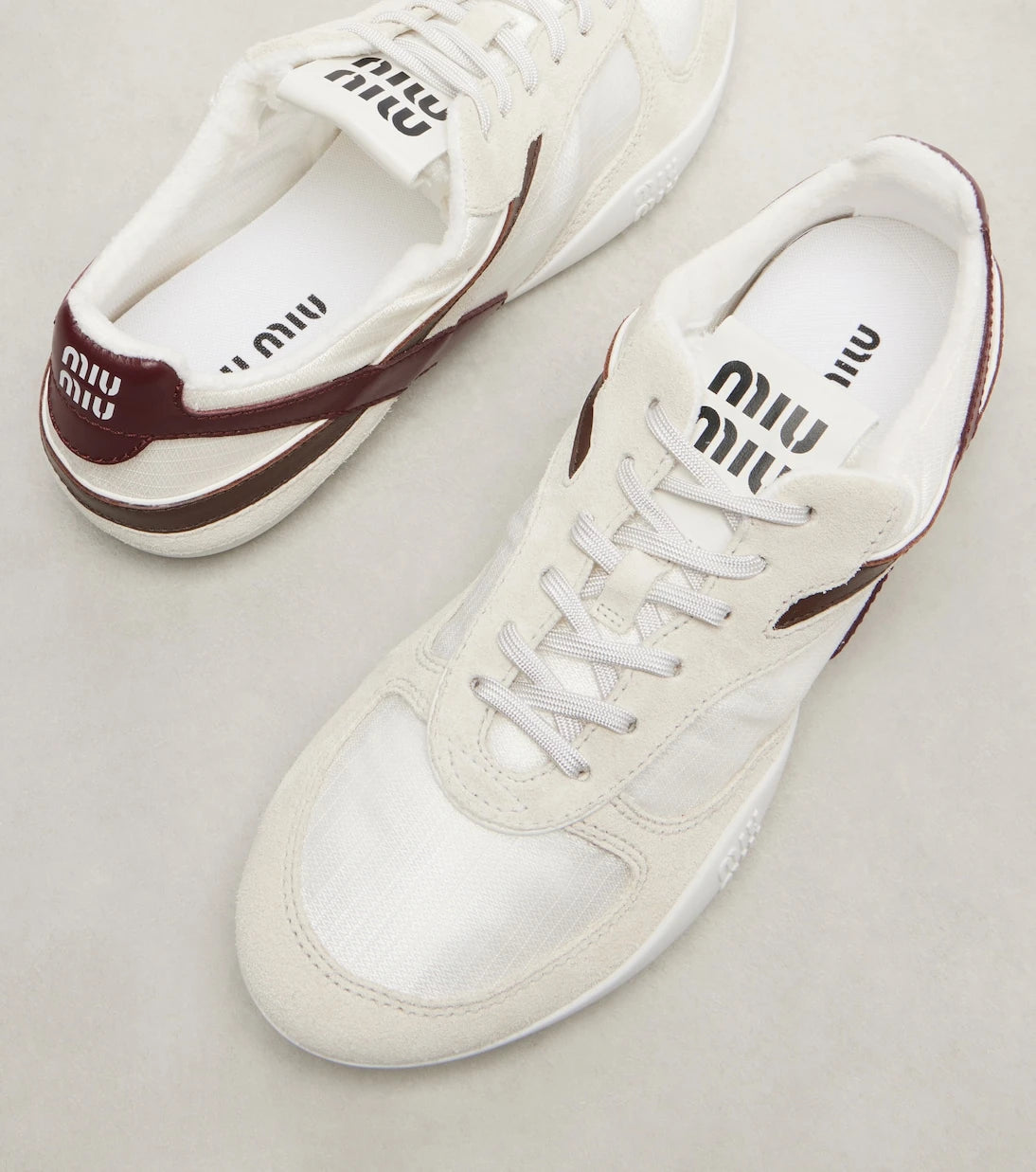 Miu Miu - Gymnasium suede-trimmed sneakers