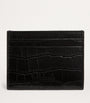 Harrods Black Croc-Embossed Leather Card Holder