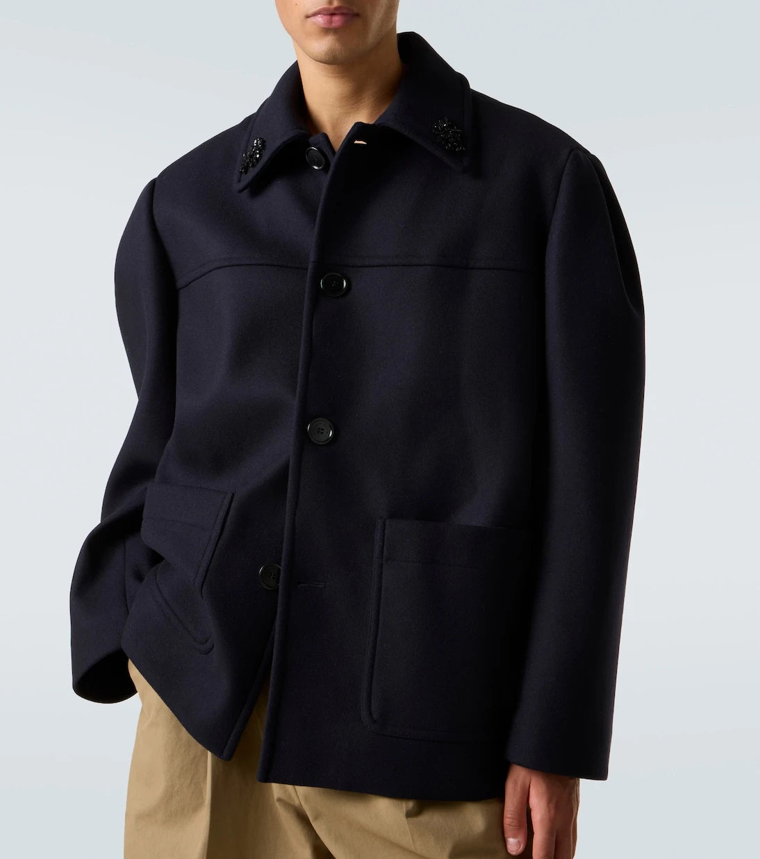 Simone Rocha - Embellished wool-blend jacket