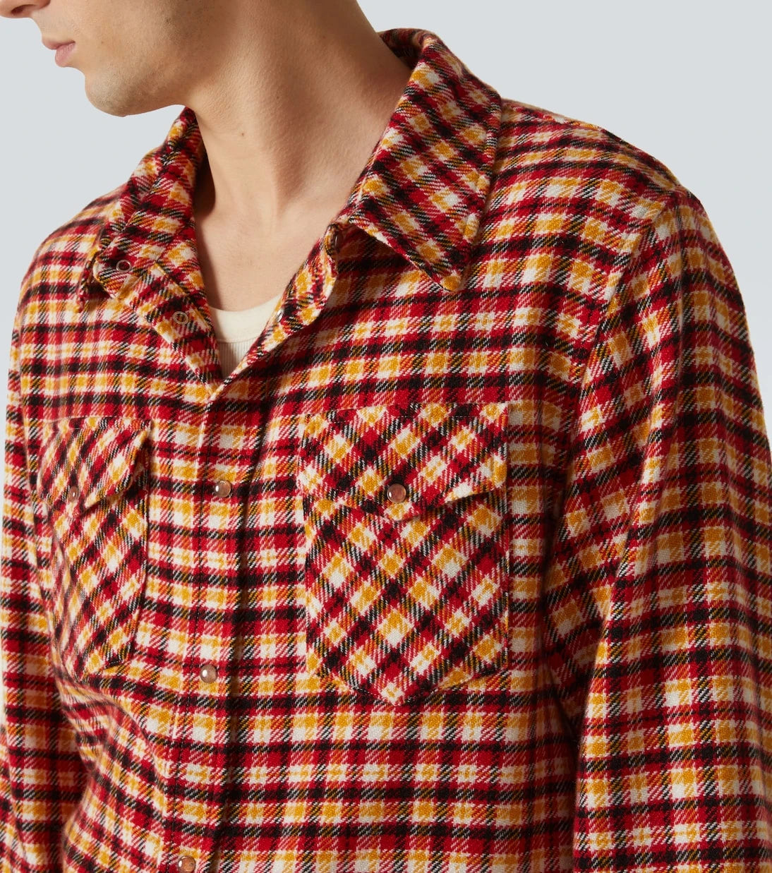 God's True Cashmere - Time plaid cashmere shirt