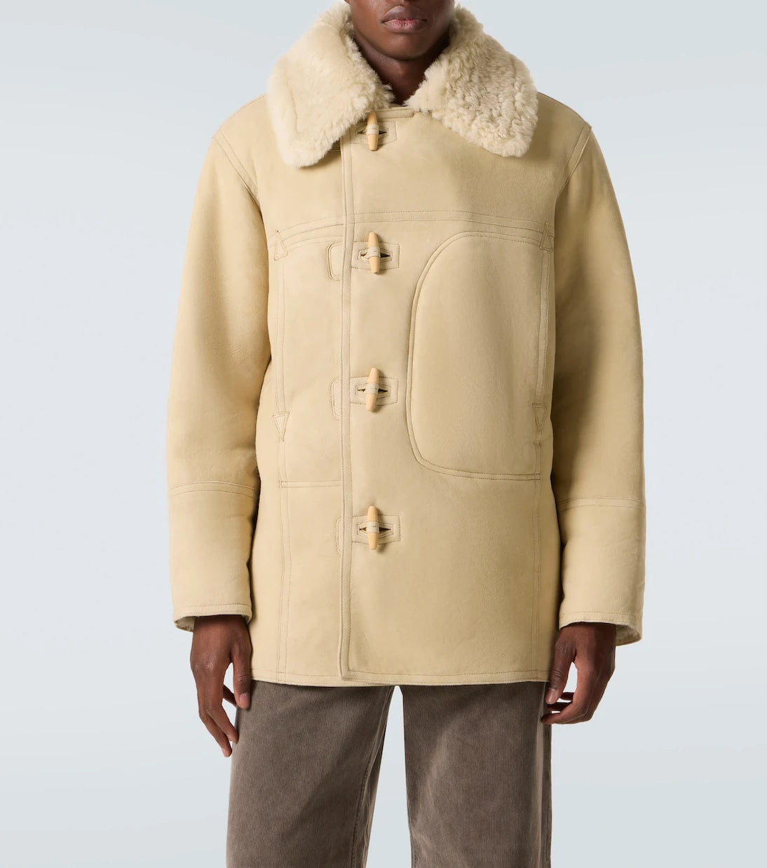 RRL - Shearling-lined suede coat