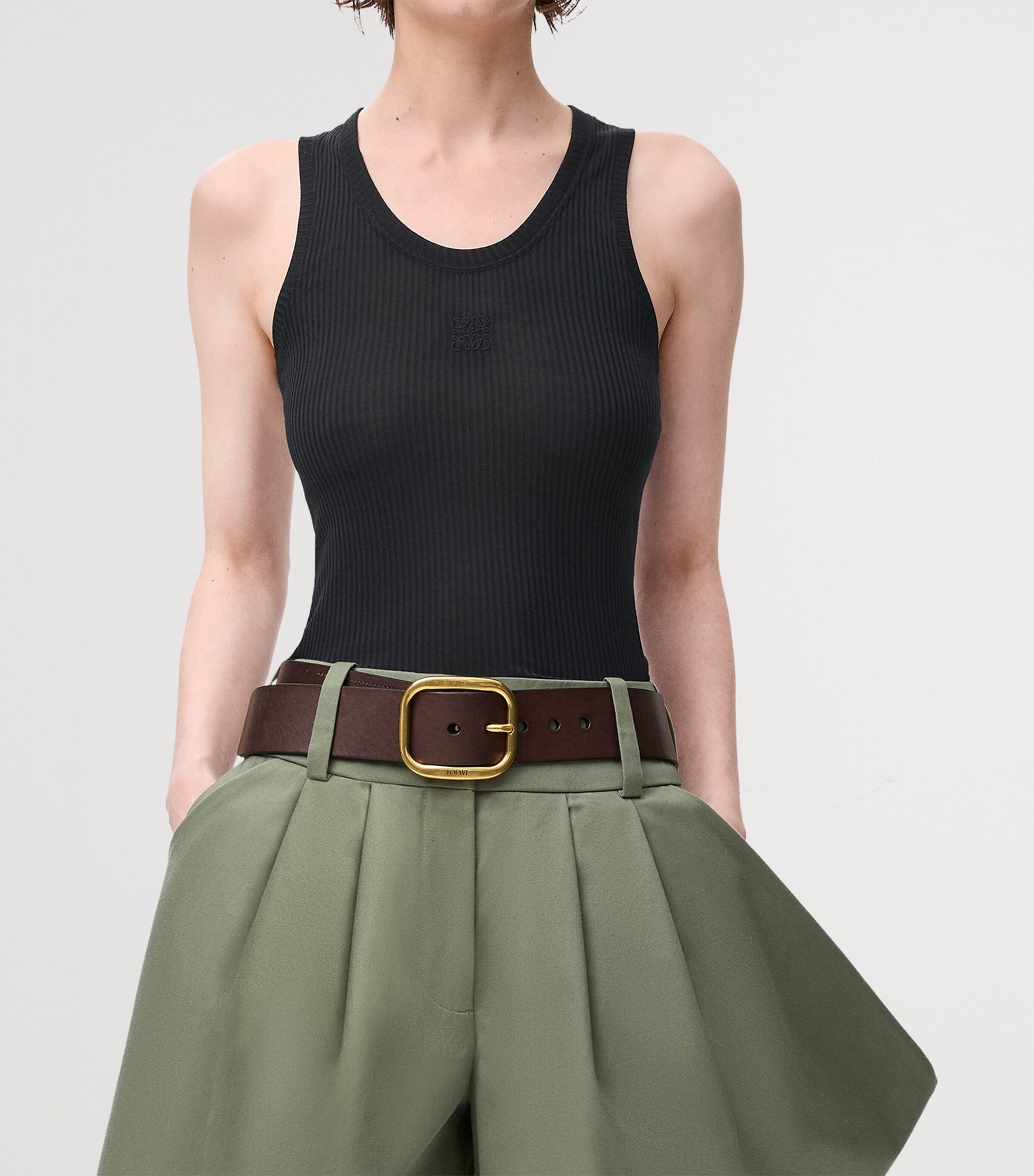 LOEWE Silk-Blend Anagram Tank Top