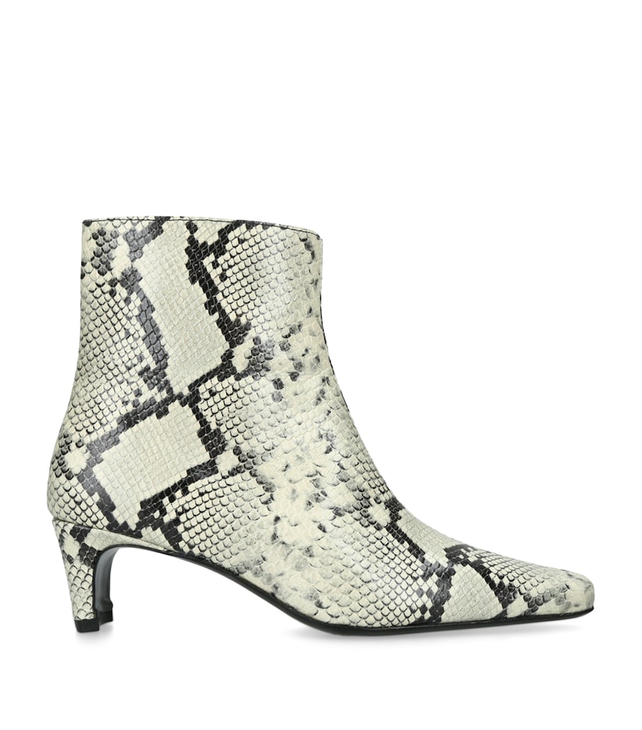 STAUD White Leather Wally Ankle Boots 55
