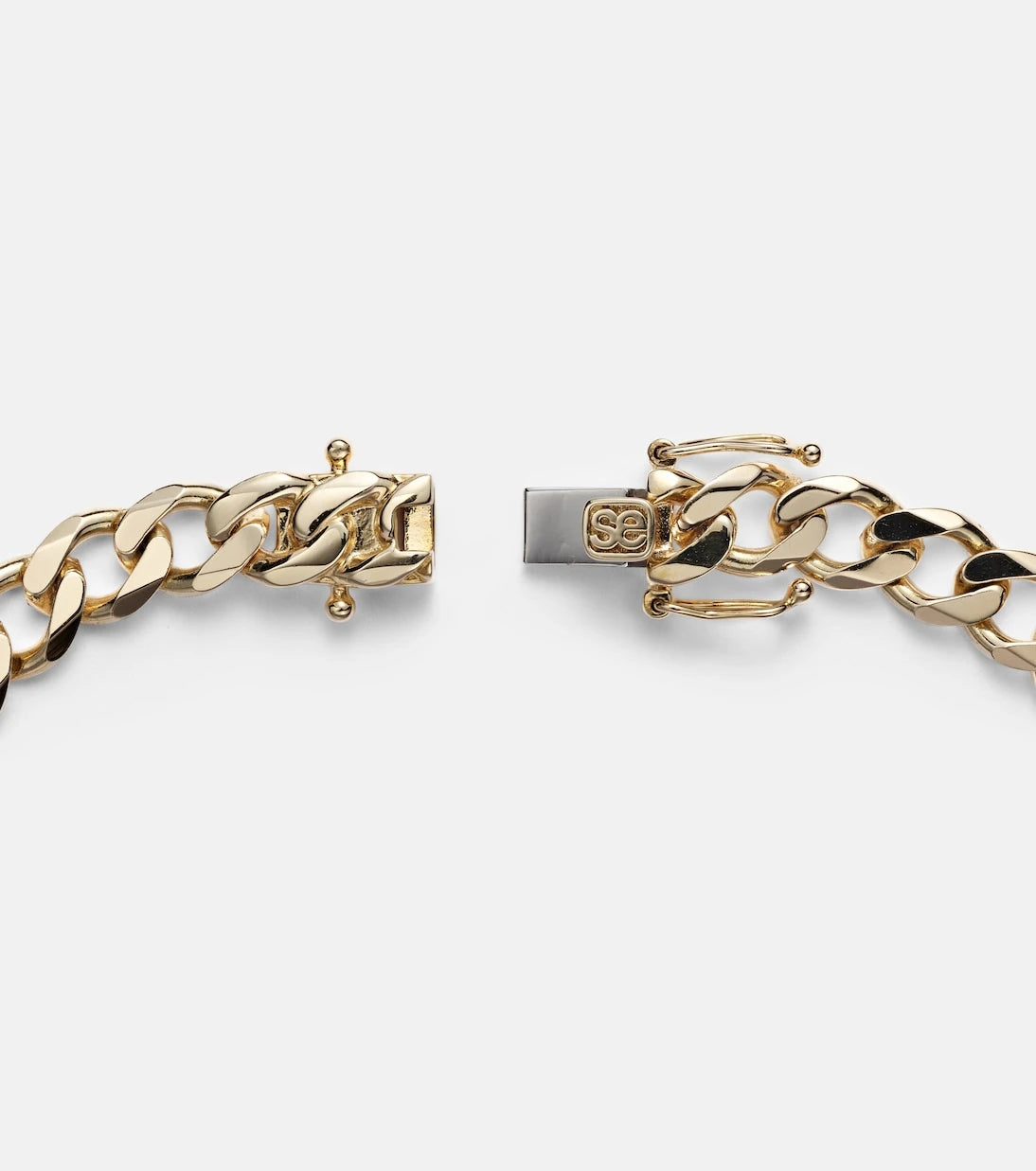 Sydney Evan - ID Bar 14kt gold chain bracelet with diamonds