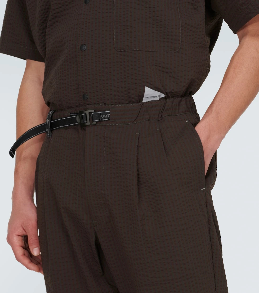 And Wander - Seersucker straight pants