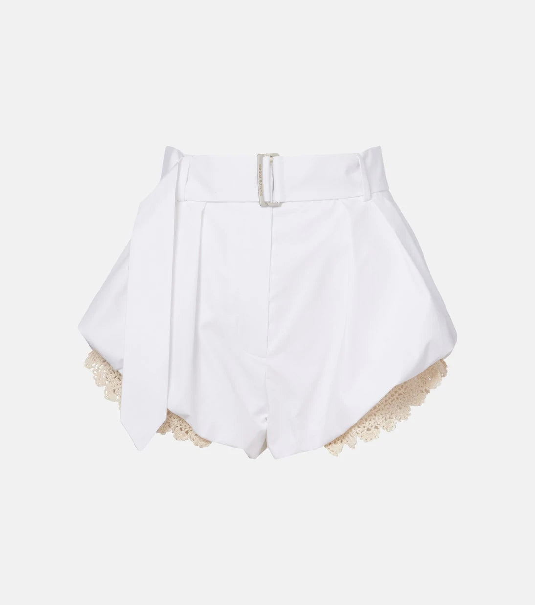 Magda Butrym - Crochet-trimmed cotton-blend shorts