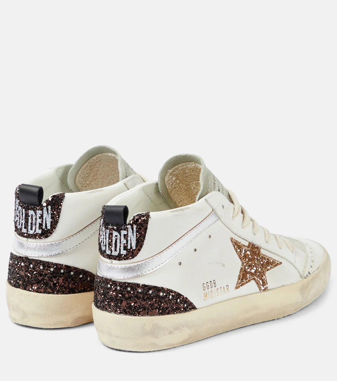 Golden Goose - Mid Star glitter leather sneakers