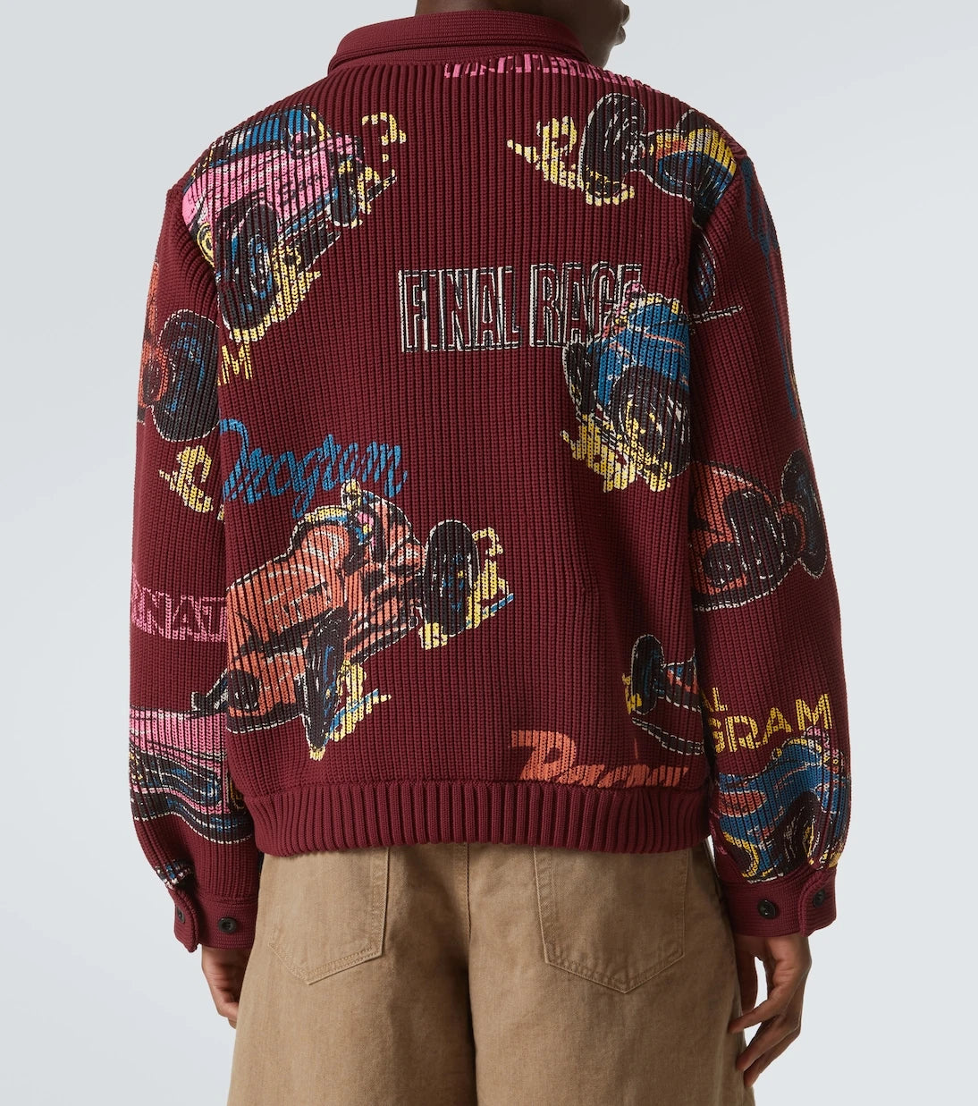 Sacai - Car Race zip-up sweater