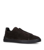 Zegna Suede Triple Stitch Sneakers