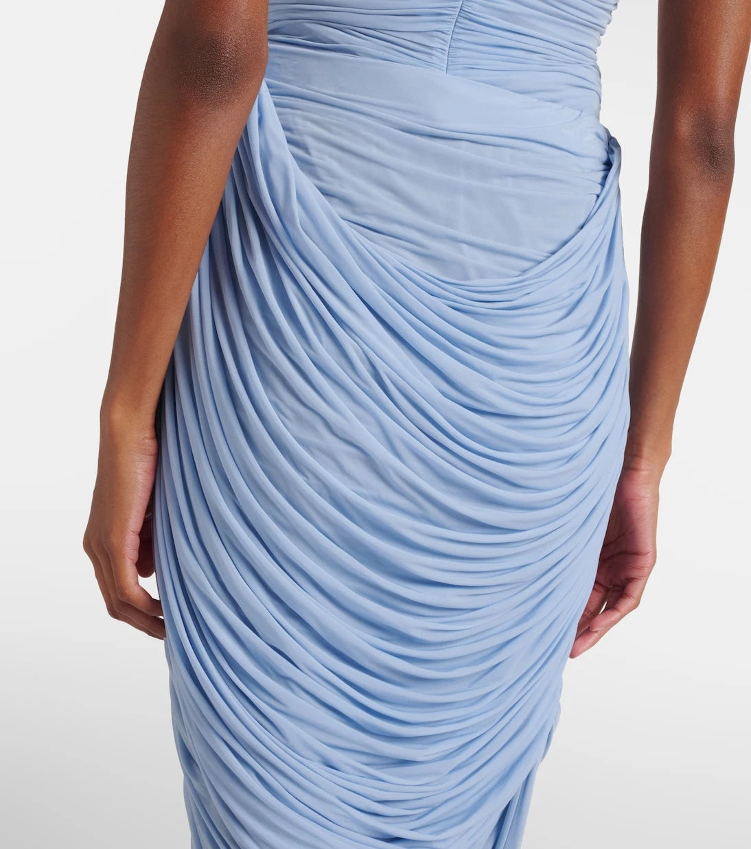 Magda Butrym - Draped ruched jersey midi skirt