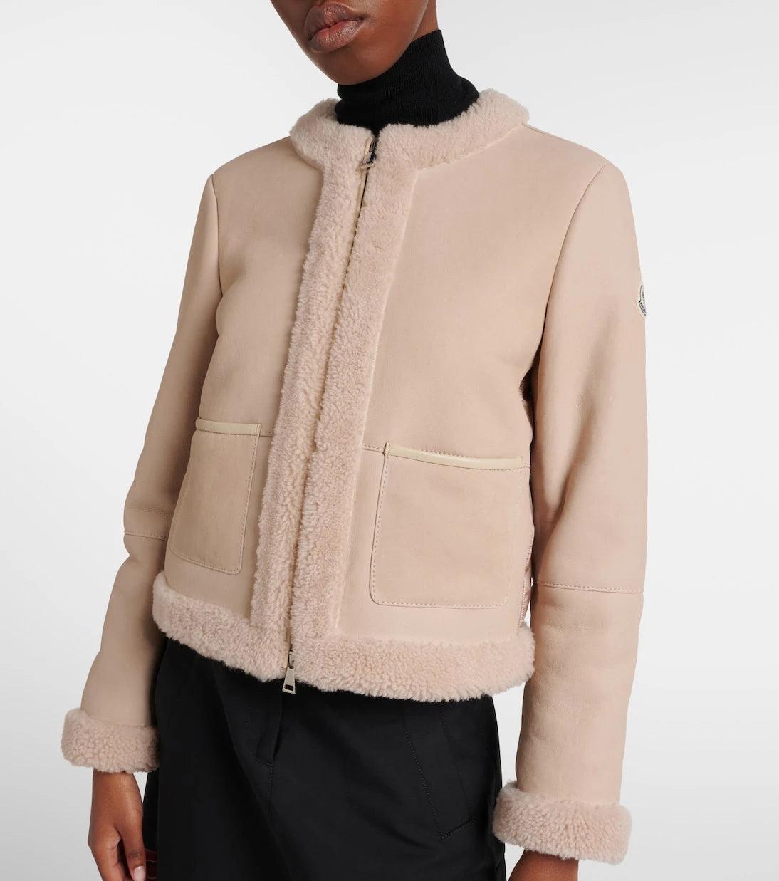 Moncler - Buis shearling-lined suede down jacket