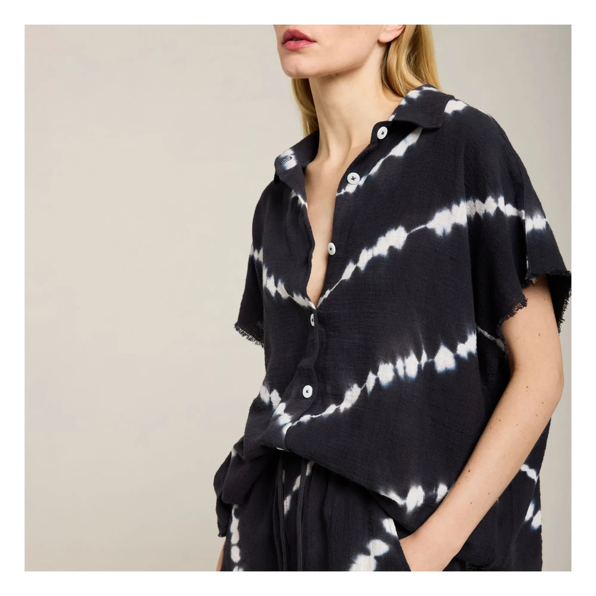 Maison Saint Julien - Corinthe Tie &amp; Dye shirt | Classic navy
