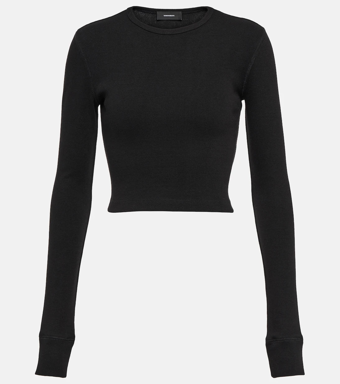 Wardrobe.NYC - x Hailey Bieber HB cotton-blend jersey crop top
