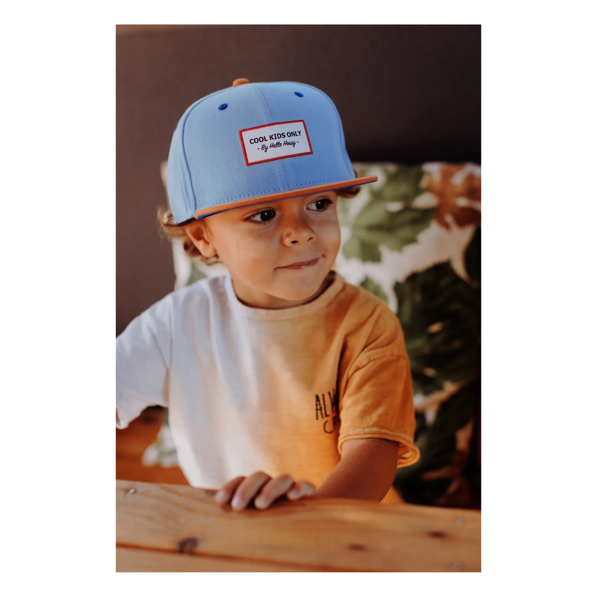 Hello Hossy - Plain Flat Visor Cap | Denim blue