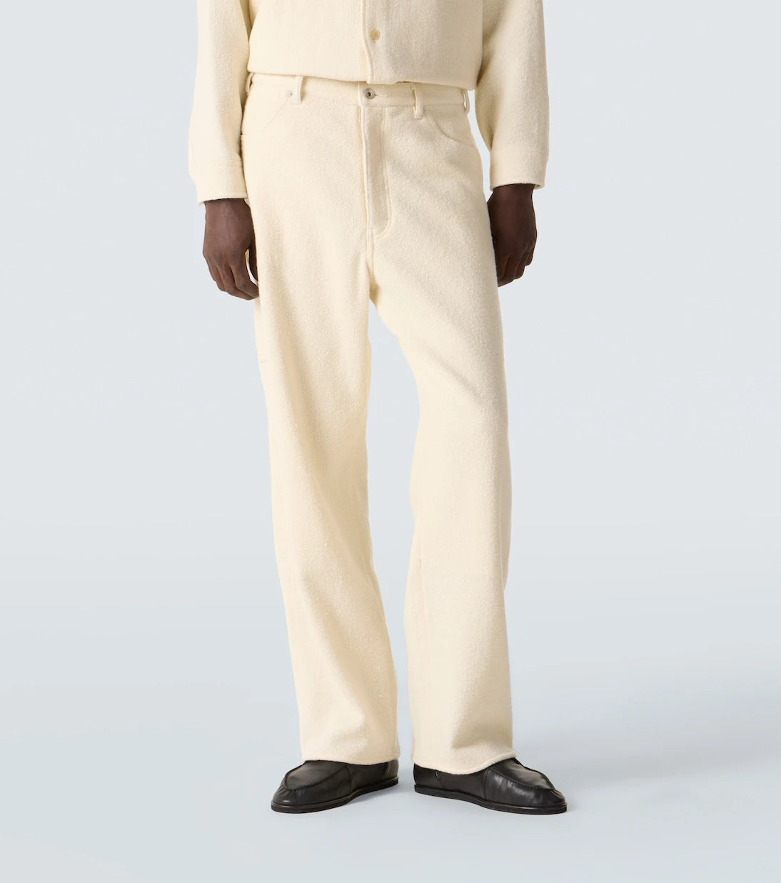Auralee - Wool tweed wide-leg pants