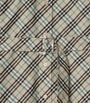 Burberry Beige Cotton Check Mini Shirt Dress