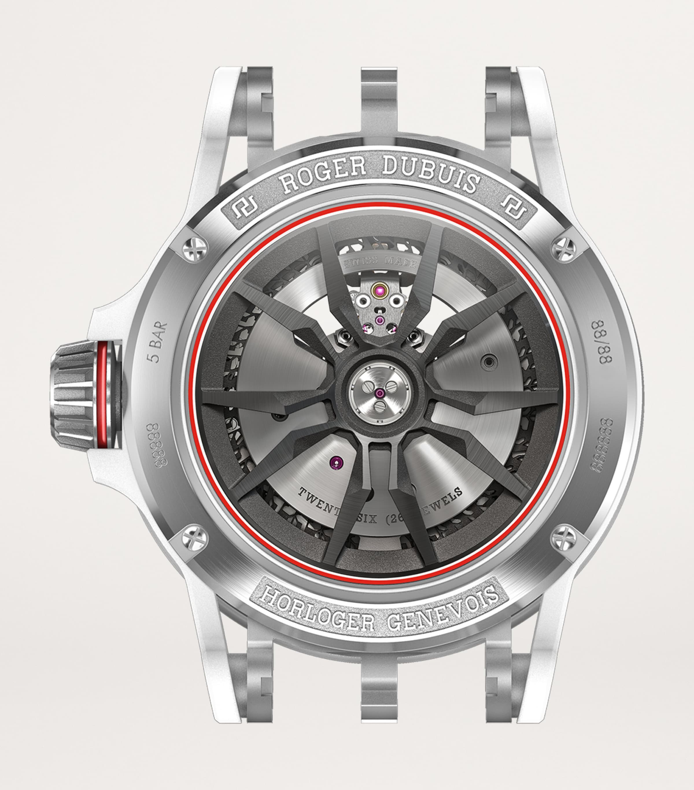 Roger Dubuis x Lamborghini Titanium Excalibur Spider Monobalancier Huracán Watch 45mm