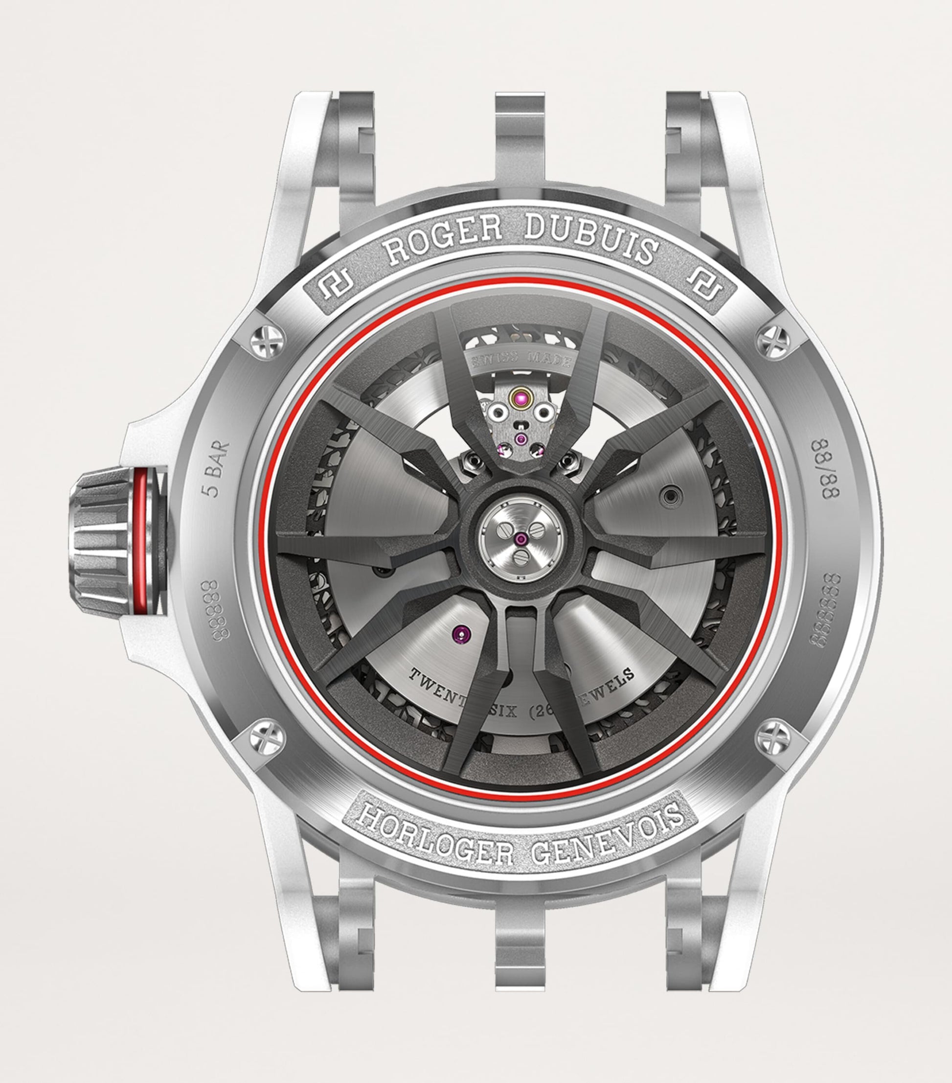 Roger Dubuis x Lamborghini Titanium Excalibur Spider Monobalancier Huracán Watch 45mm