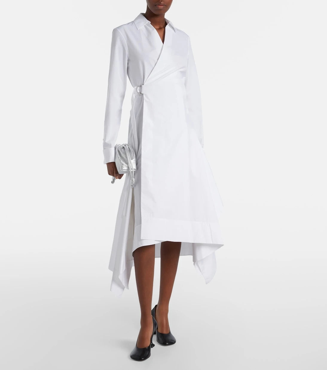 Loewe - Draped cotton wrap dress