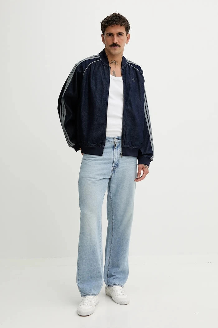 adidas Originals Adicolor loose SST деним суичър с цип